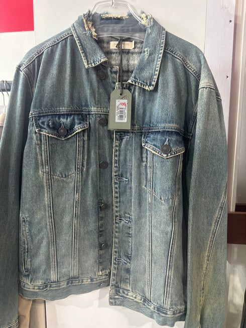 All Saints FRUN JACKET GREEN - Jeans Jacke