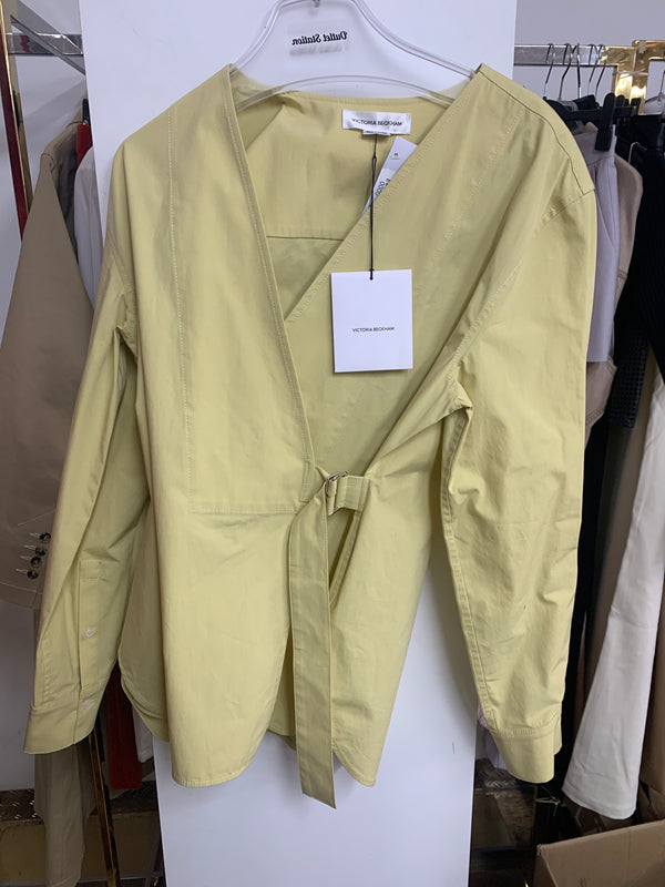 Victoria Beckham V-Neck Wrap Shirt Top