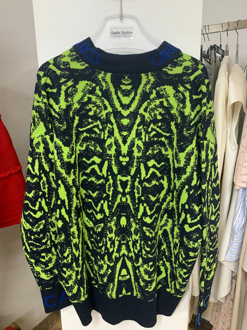 Carlo Colucci Grüner Tiger Pullover