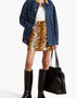 Philosophy di Lorenzo Serafini Jeansjacke mit Tigerprint-Besatz