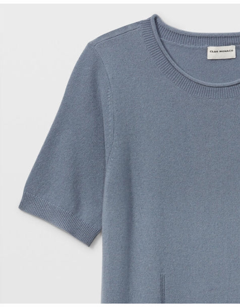 Club Monaco Charakteristisches Kaschmir-T-Shirt-Kleid