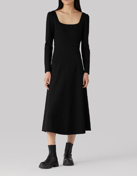 Trussardi Langes Kleid aus kompaktem Jersey