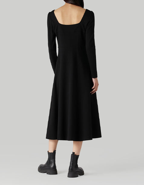 Trussardi Langes Kleid aus kompaktem Jersey