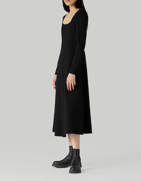 Trussardi Langes Kleid aus kompaktem Jersey