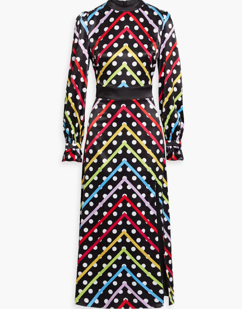 Olivia Rubin Marley printed satin midi dress