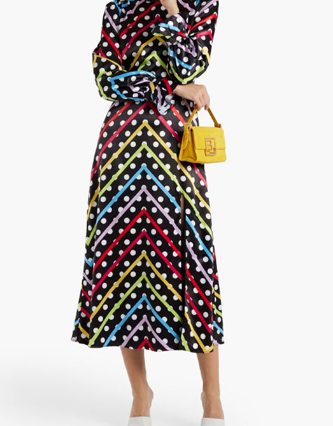 Olivia Rubin Marley printed satin midi dress