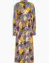 Hofmann Kopenhagen Naomie Midikleid aus bedrucktem ECOVERO-Twill mit Raffungen